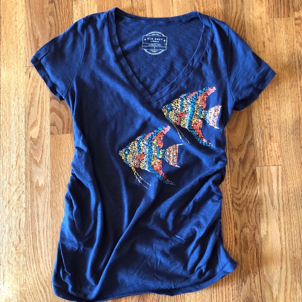 Old Navy sequin maternity tee